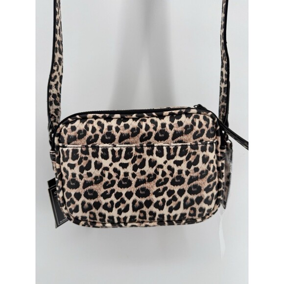 NWT Ed Hardy Heart & Rose Crossbody Bag - Cheetah Print - Picture 3 of 9